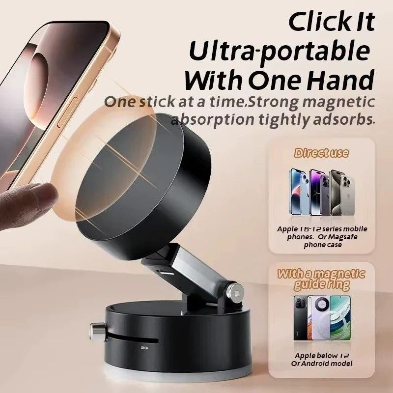 360° Magnetic Suction Phone Holder | Car, Mirror, Gym Mount (Rs-1595)