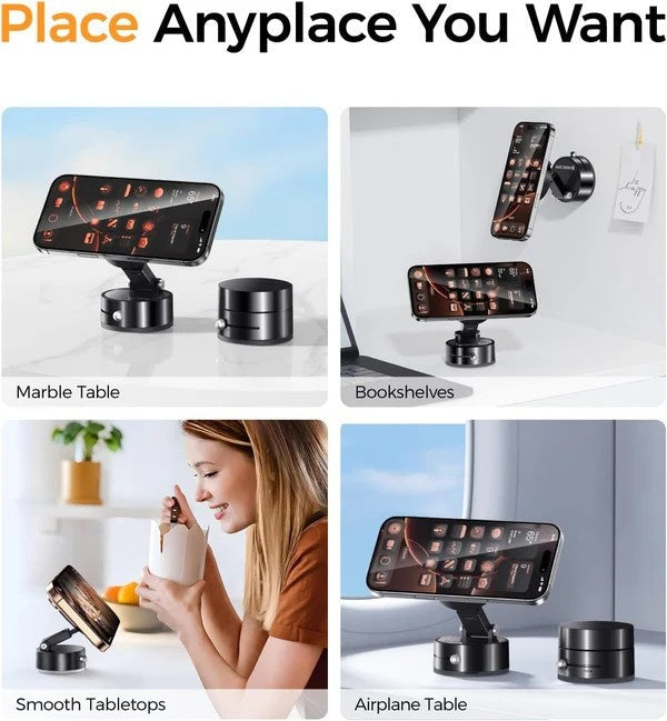 360° Magnetic Suction Phone Holder | Car, Mirror, Gym Mount (Rs-1595)