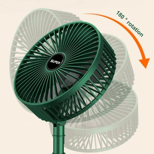 Folding Fan With Power Bank & Led Light (50%OFF)