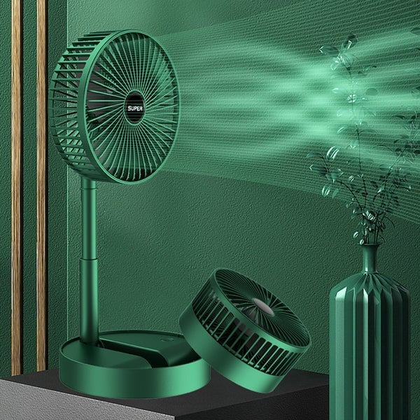 Folding Fan With Power Bank & Led Light (50%OFF)