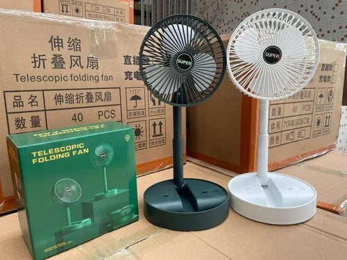 Folding Fan With Power Bank & Led Light (50%OFF)
