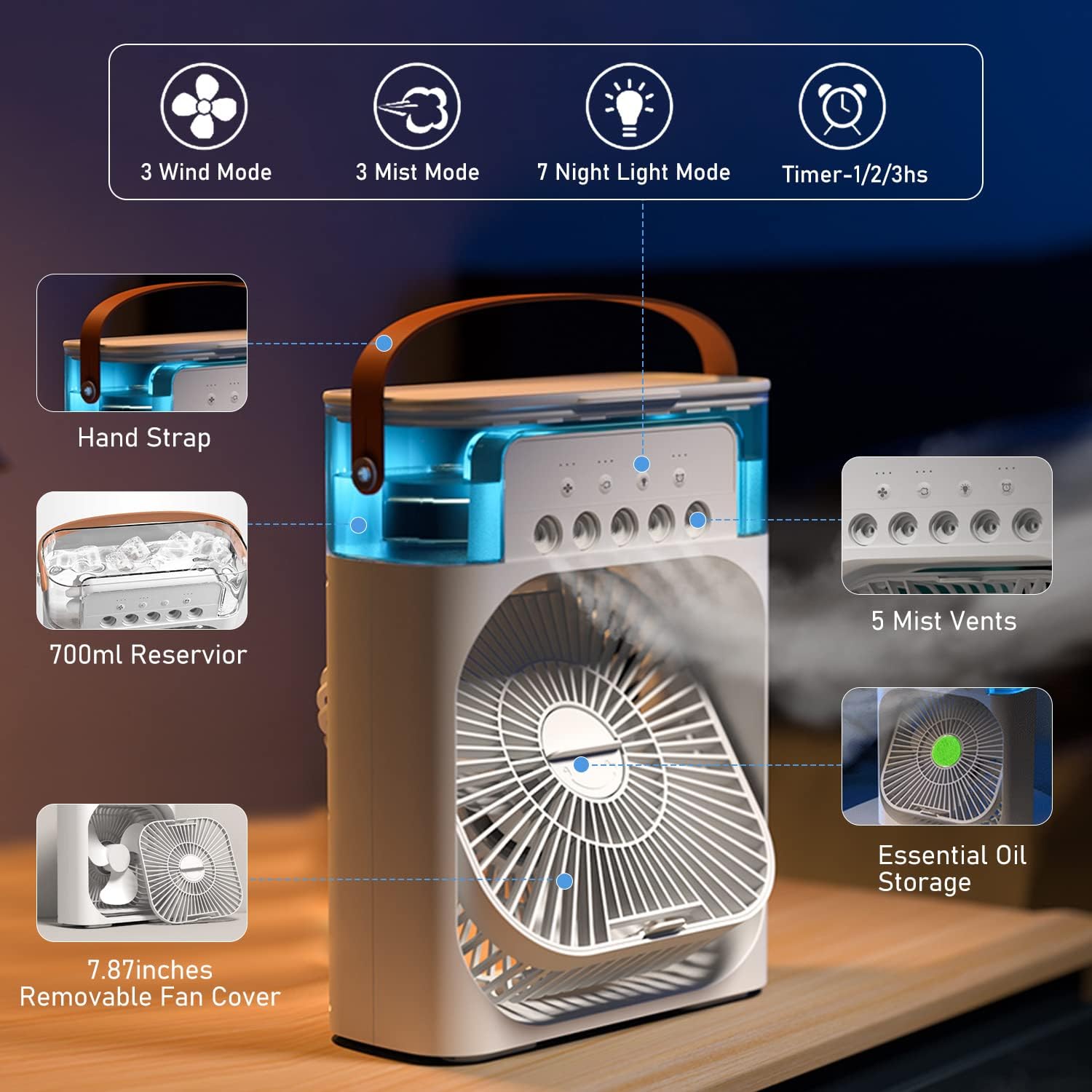 Mini Portable Air Cooling Fan-2300