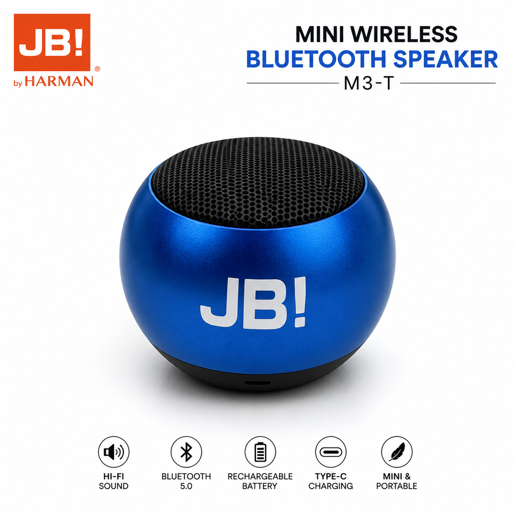 Mini Wireless Bluetooth & Memory Card Support Speaker M3-T – Hi-Fi Sound, 3Portable Mini Speaker R-1495