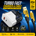TURBO FAST CHARGER WITH 4 IN 1 CABLE