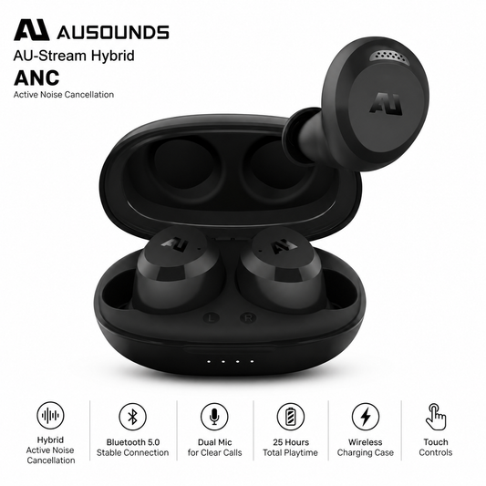 AU-Hybrid ANC Wireless Earbuds (MADE BY USA)RS-4300