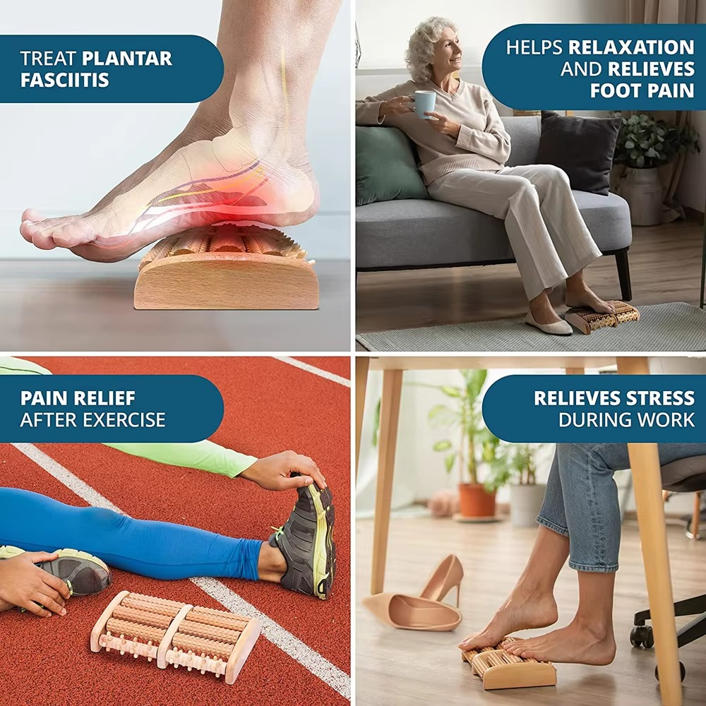 Manual Wooden Roller Massager