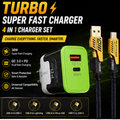 TURBO SUPER FAST CHARGER WITH 4 IN 1 CABLE