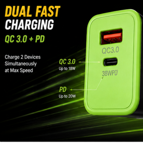 TURBO SUPER FAST CHARGER WITH 4 IN 1 CABLE