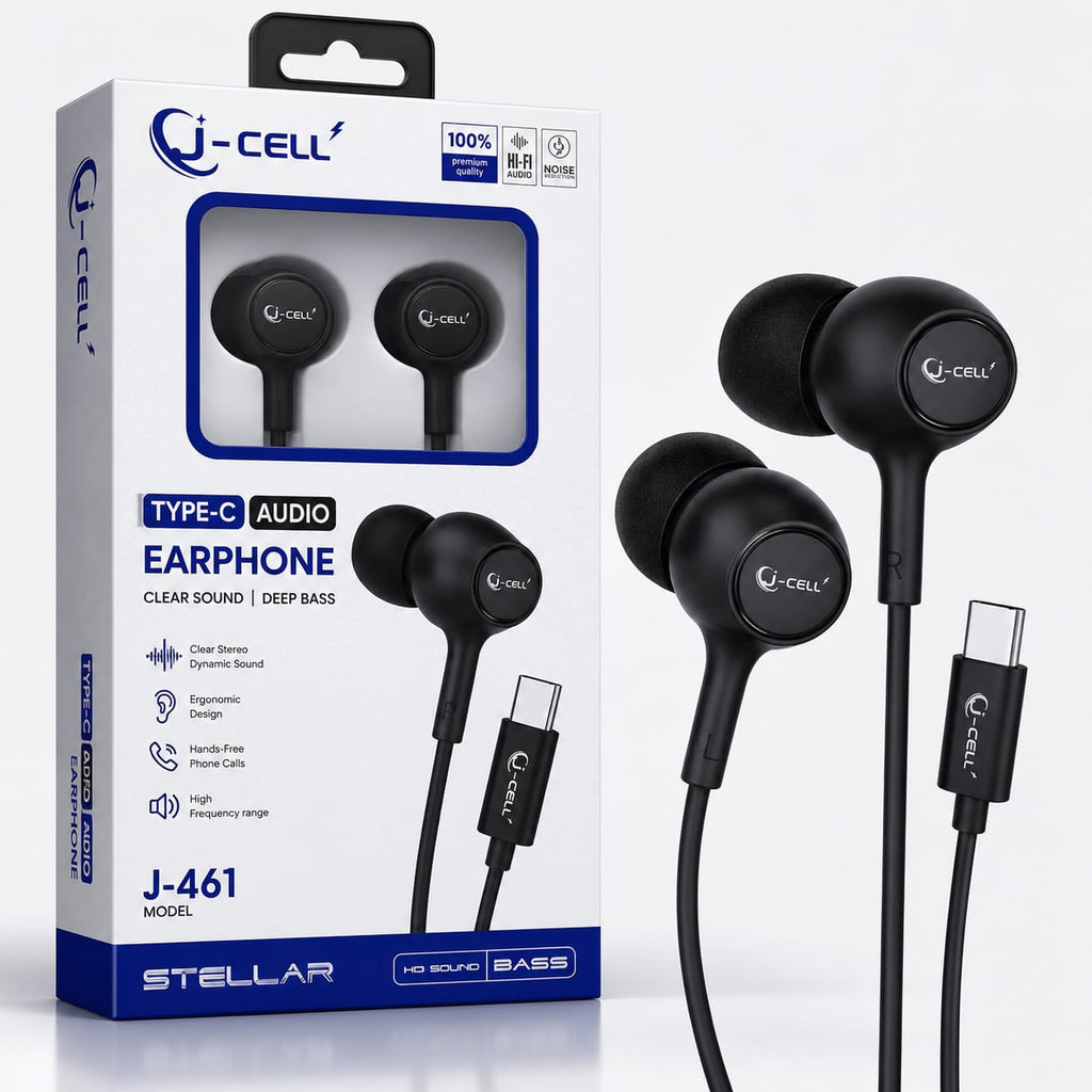J-CELL J-460/461  Wired Earphone – Clear Sound & Deep Bass | Rs-1190