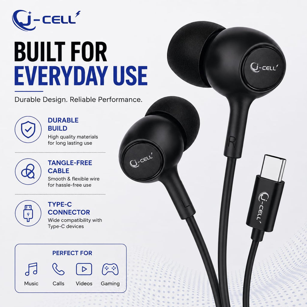 J-CELL J-460/461  Wired Earphone – Clear Sound & Deep Bass | Rs-1190