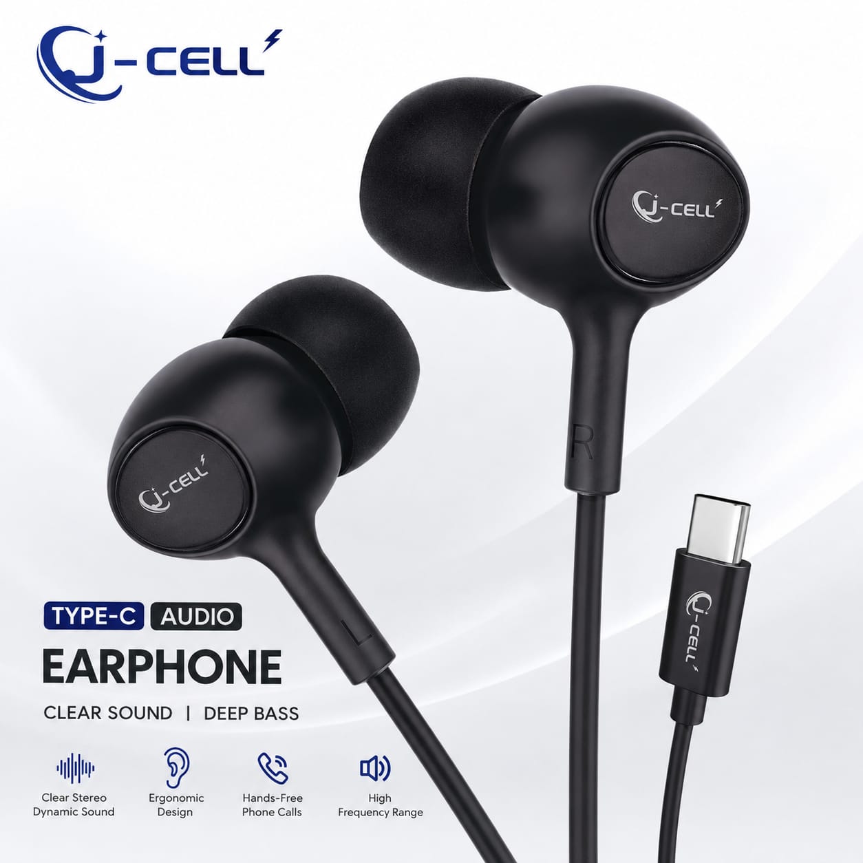 J-CELL J-460/461  Wired Earphone – Clear Sound & Deep Bass | Rs-1190