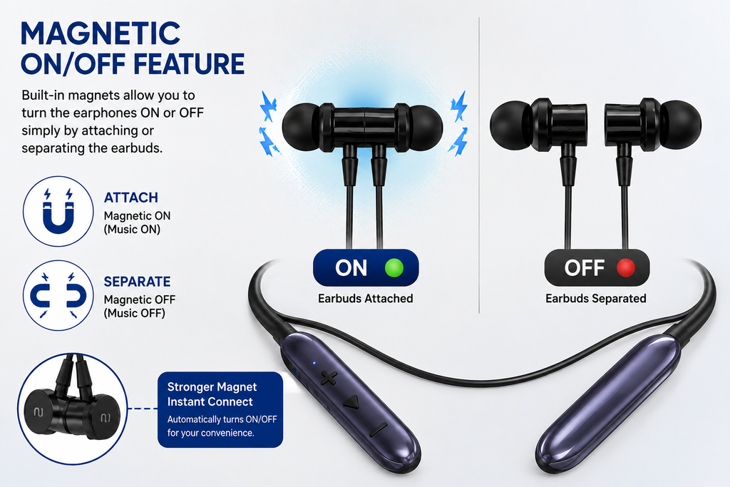 J-Cell-511 Neckband Wireless Earphones - Magnetic, Bluetooth , Waterproof
