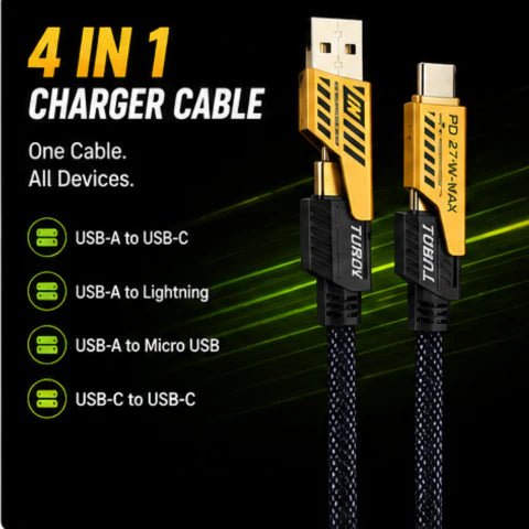 ⚡ 20000mAh Power Bank + 38W Charger + 4 In 1 Cable-2495